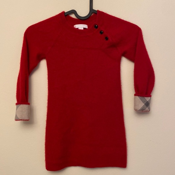 Burberry Children Red Dress | Size 6T 120cm - Picture 1 of 8
